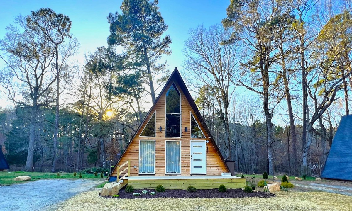 Bynum Cabin | Amazing A-Frame Cabin, Modern Luxury Oasis on a Pond