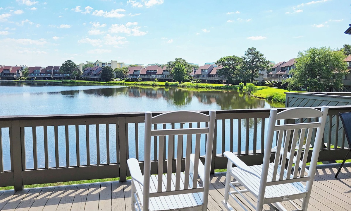 Litchfield by the Sea Condo | Raised Beach Townhouse, Lake View, Easy Walk to Beach, Pool, Covered Parking
