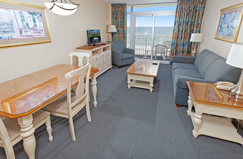 Myrtle Beach Condo | 1BR/1BA Oceanfront condo w/Kitchen & Balcony in Center of MB, #655