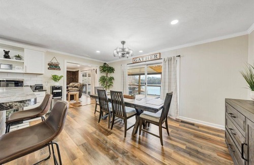 North Shore House | 7BR/5BA SML Lakefront – Walk to Private Dock w/Boat Lifts, Fire Pit & Views!