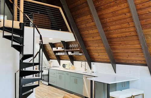 Bynum Cabin | Amazing A-Frame Cabin, Modern Luxury Oasis on a Pond