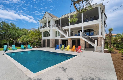 Debordieu Colony House | Beautiful 9-Bedroom Coastal Retreat Second-Row, Ocean Views with Private Pool!