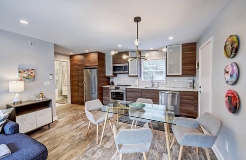 Cherry Condo | Boutique Myers Park King Suite · Parking · near Atrium CMC & Stadium