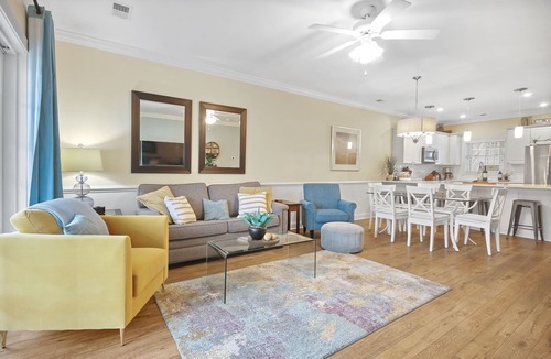 Central Myrtle Beach Condo | Bright & Spacious 2BR with King Bed, Overlooking Pool & Golf Views