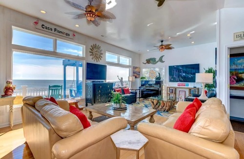 Isle of Palms House | Casa Flamingo Oceanfront Dreamhouse! 8 bedroom, Sleeps 20, Pool, hot tub, elevator