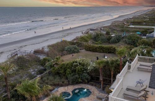 Isle of Palms House | Coastal Sunrise Ocean Front on Ocean Blvd. Private Pool/hot tub, stunning ocean views!