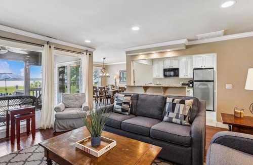 South Beach Villa | Enjoy Views of Calibogue Sound from Private Deck