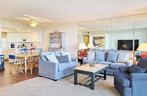 North Litchfield Beach Condo | Fifth Floor Condo across from Beach Access, Balcony, Pool, Grill Area, Elevator