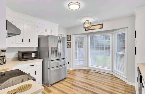 North Charleston House | Game Room Fireplace Backyard Deck Fire Pit Pets