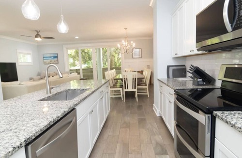 Folly Field House | Gated community, close to beach, heated pool, golf cart for rent