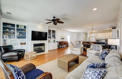 Isle of Palms House | Gorgeous home with private pool, deck, enclosed patio, central AC, & balcony
