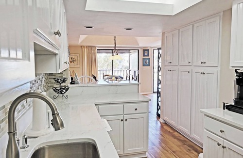 Litchfield by the Sea Condo | Lake Front Townhouse, Beach Access, Screened Porch, Sundeck, 2 Carports, Pool