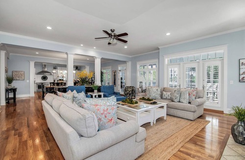 North Litchfield Beach House | Large 8 bedroom second row beach home with private heated* saltwater swimming pool & hot tub.