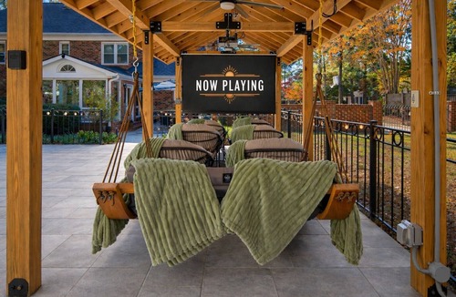 Terry Sanford House | Luxury stay w/Hot Tub, Pool, Game Room & Speakeasy near Fort Bragg
