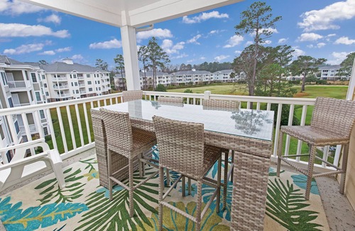 Central Myrtle Beach Condo | Newly Renovated Top Floor Condo with Pool, Golf Course View-1 mile to the beach!