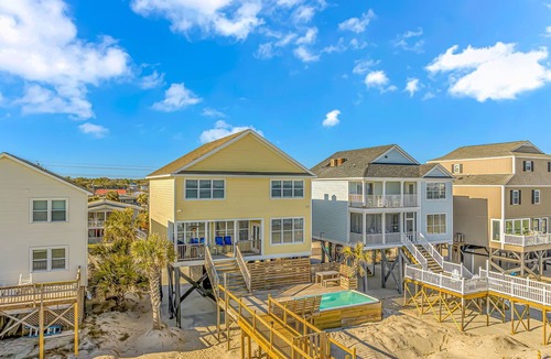 Garden City House | Oceanfront 6 bedroom house with heated pool right on beautiful Garden City Beach