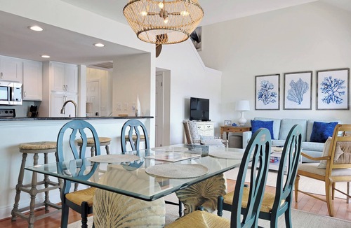 Litchfield by the Sea Condo | Raised Beach Townhouse, Lake View, Easy Walk to Beach, Pool, Covered Parking