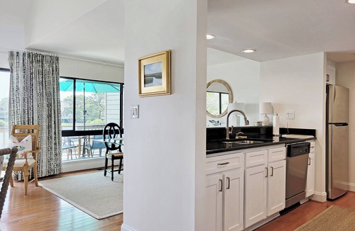Litchfield by the Sea Condo | Raised Beach Townhouse, Lake View, Easy Walk to Beach, Pool, Covered Parking
