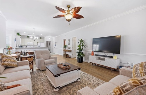 Central Myrtle Beach Apartment | Renovated 3BR · Lakeside Pool · Pet-Friendly