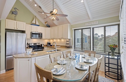 Sealoft Villas House | Seabrook Villa with Loft & Views! Walk to Beach! Pool!
