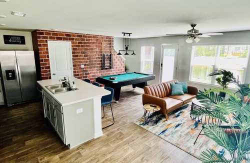 Lincolnville House | Sweet Spot - Pool table, blackout courtains