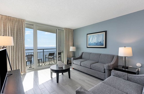 Downtown Myrtle Beach Condo | Watch dolphins from balcony - 10 people - access to everything! 3bd/3bth