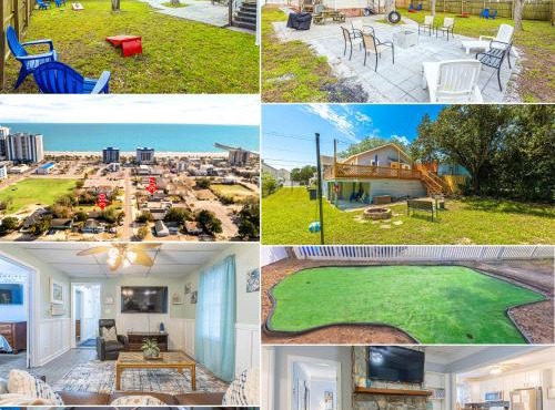2 Across the Street SingleFamily Homes, Centrally Located, Ocean View, Huge Private Yards, Decks, Patios, Games, Firepits, BBQs, Sleeps 27