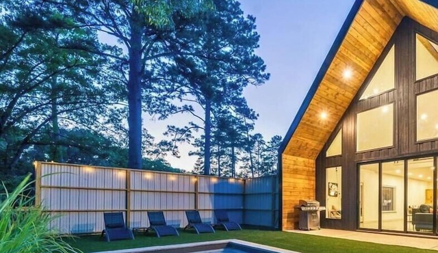 3 Side-By-Side Modern Lakefront A-Frame Cabins in Garland County
