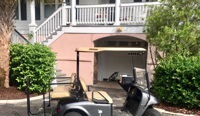 5 ⭐️ 3BR Condo, GOLF CART, Pool Access, Kayaks, Marsh View, Sleeps 8, Beautiful!