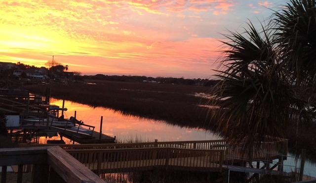 Cottage by Folly Beach with water views