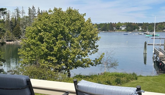 Oceanfront Cape with dock on Bass Harbor in Bernard