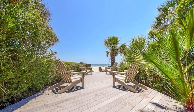 Oceanfront Home Sea Pines | Private Beach Path | Pool | Hot Tub | Screened Patio in Hilton Head Island