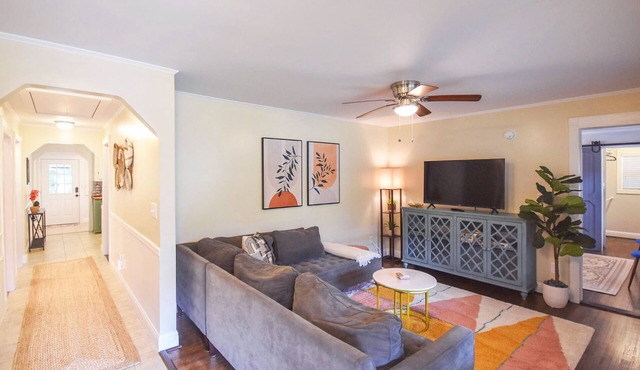 Pet-Friendly w/Fire Pit, Huge Fenced Backyard in Southern Pines