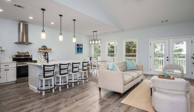 Private Pool + Marsh & Ocean Views + Walk to Beach