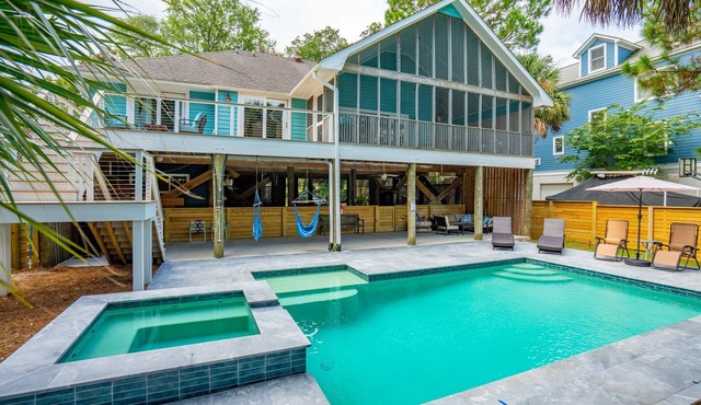 Private Pool, Great Porches, Easy Walk to Beach, Pets friendly -Sunset Point