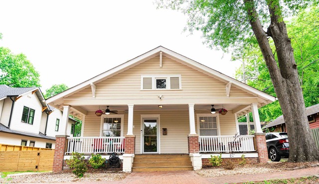 Safe and quiet street. Walk to shops & more. Fenced in yard w huge front porch.