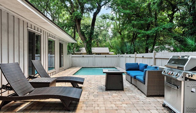 Serenity by the Sea – Pet-Friendly Sea Pines Home, Fenced Yard, Pool, Sleeps 8