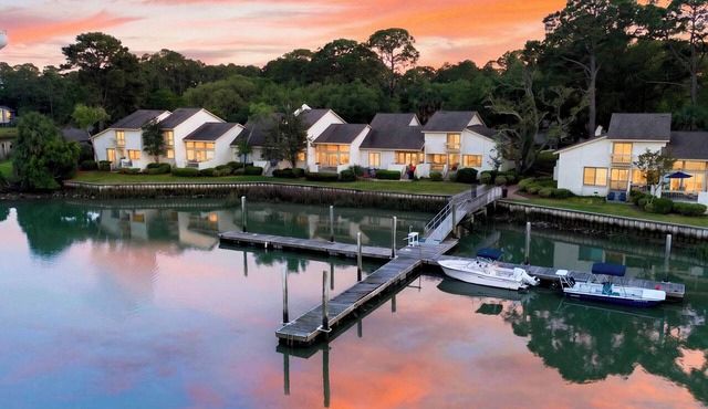 Waterfront Cove + Dock | Walk to Beach + Sea Pines | Heron's Rest at Port Villas