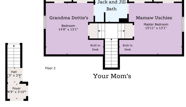 Your Mom’s Place Downtown Greensboro - Two Private Bedrooms