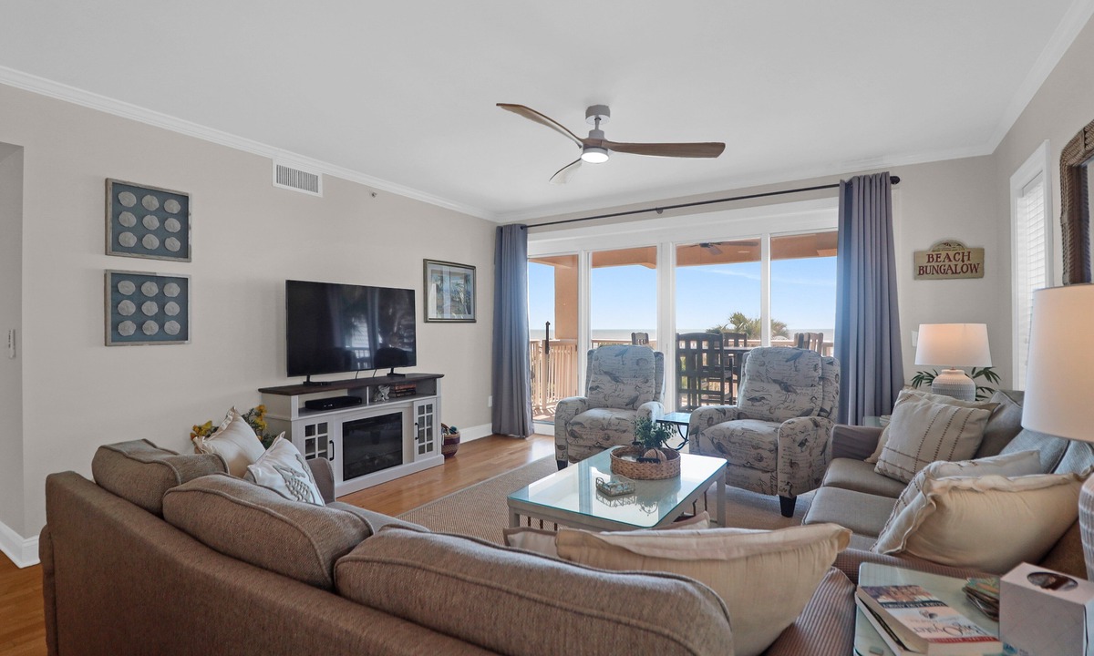 Isle of Palms Condo | Oceanfront, private balcony w/steps to beach & pool, located on main strip - Ocean Palms 103