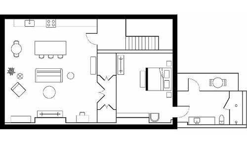 One Bedroom Townhouse Suite