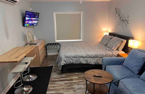Burton Condo | Cozy Studio Retreat. Pets are allowed