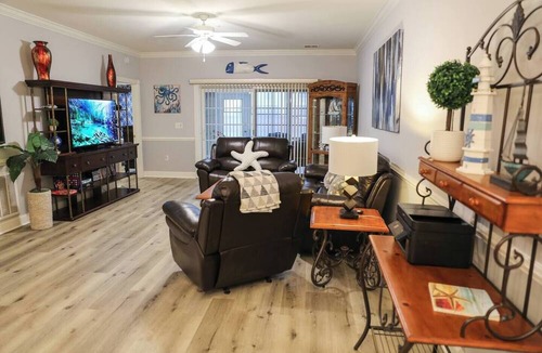 Central Myrtle Beach Apartment | First Floor Condo With Lake View