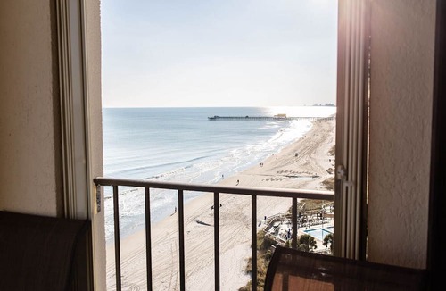 Arcadian Shores Condo | Oceanfront Corner 3BR Stately Decor Roomy Stunning Views Family Friendly