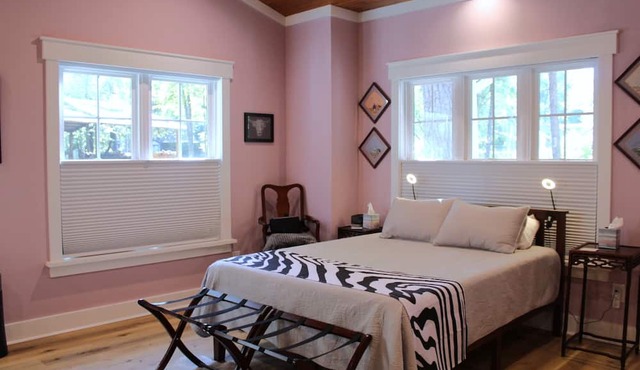 Peaceful Studio Style Home with Accessible Features, Wood Burning Fireplace
